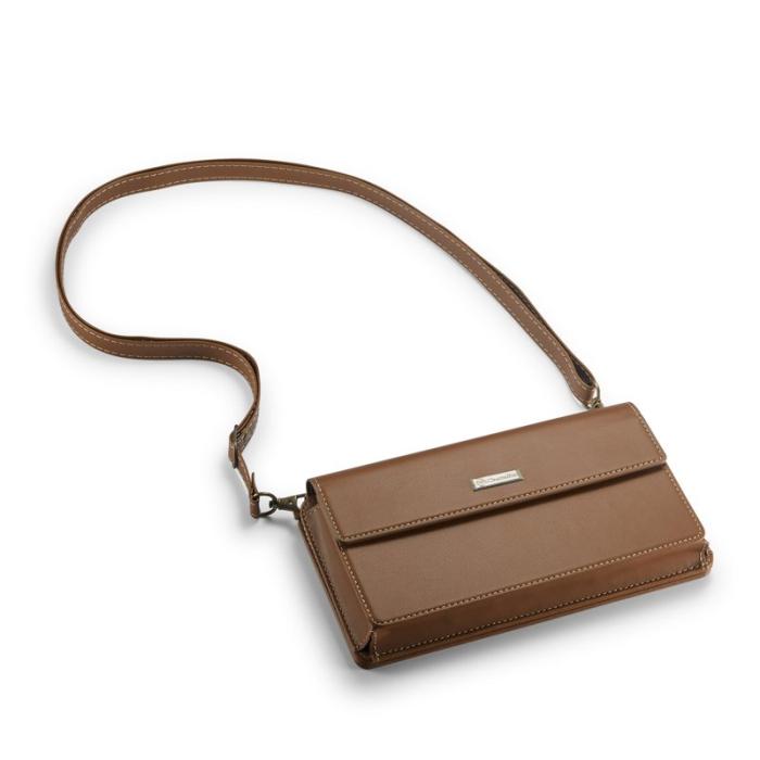 Caseme - CASEME Me20 Crossbody Phone Bag PU Läder Brun 4-7.6 tum