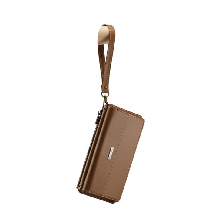 Caseme - CASEME Me20 Crossbody Phone Bag PU Läder Brun 4-7.6 tum