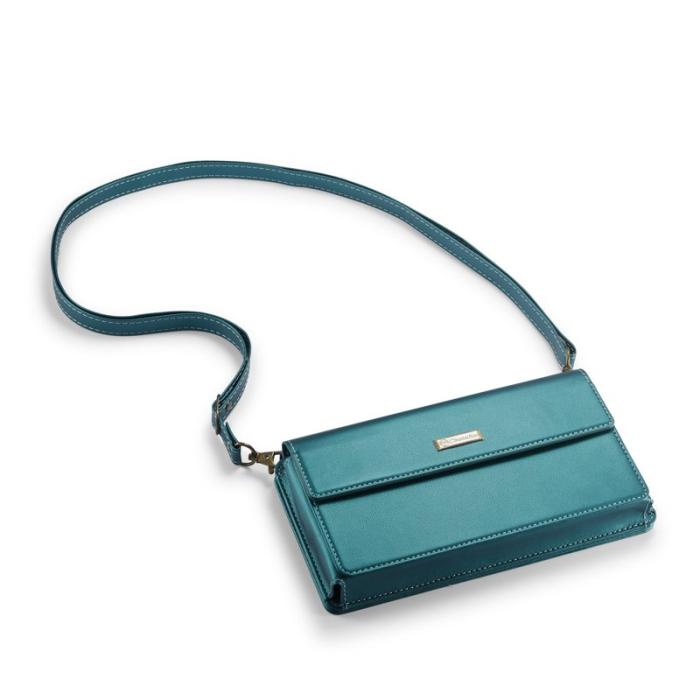 Caseme - CASEME Me20 Crossbody Phone Bag PU Läder Grön för 4-7.6