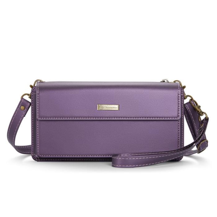 Caseme - CASEME Me20 Crossbody Phone Bag PU Läder Lila för 4-7.6 tum