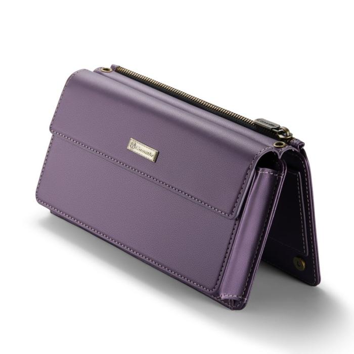 Caseme - CASEME Me20 Crossbody Phone Bag PU Läder Lila för 4-7.6 tum