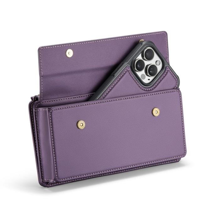 Caseme - CASEME Me20 Crossbody Phone Bag PU Läder Lila för 4-7.6 tum