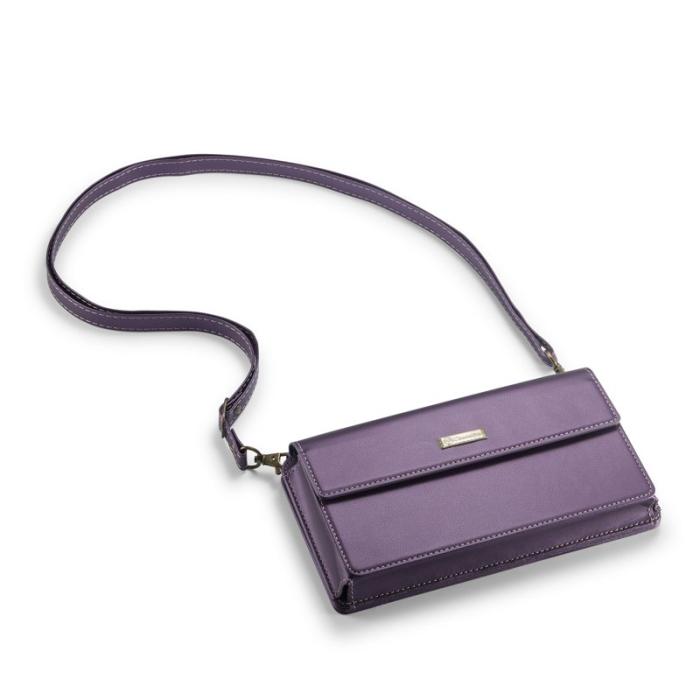 Caseme - CASEME Me20 Crossbody Phone Bag PU Läder Lila för 4-7.6 tum
