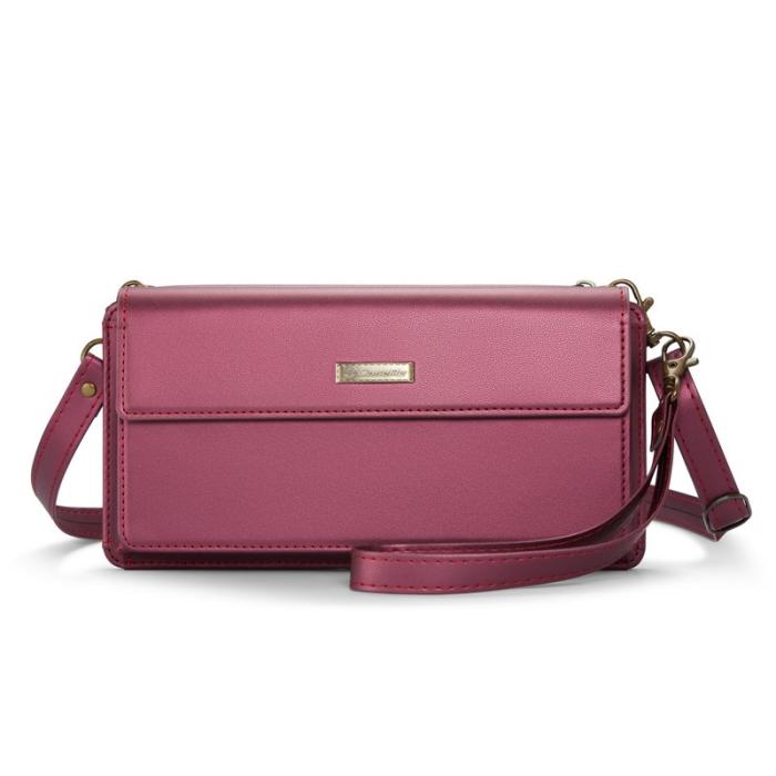 Caseme - CASEME Me20 Crossbody Phone Bag PU Läder Röd för 4-7.6 tum
