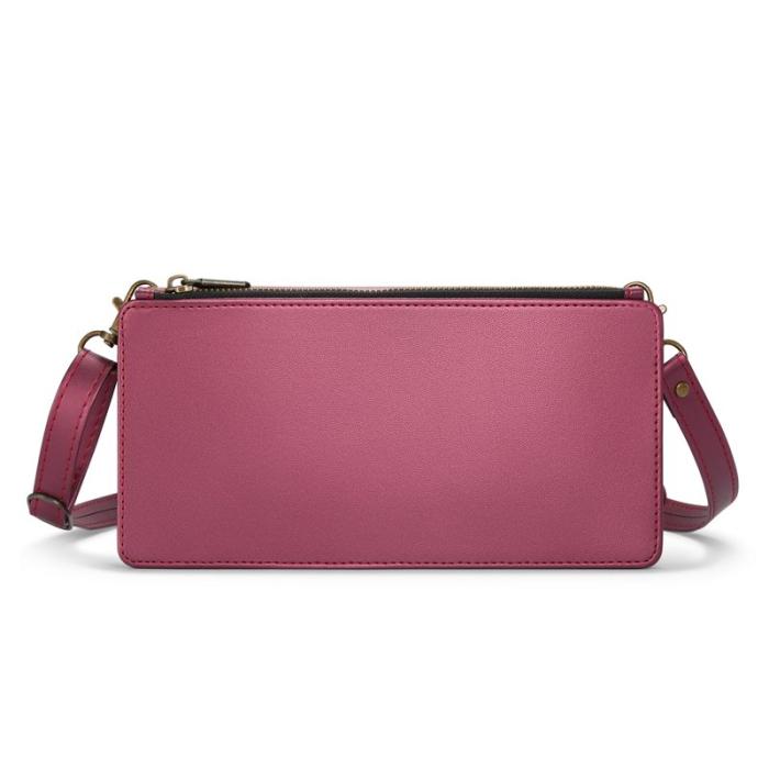Caseme - CASEME Me20 Crossbody Phone Bag PU Läder Röd för 4-7.6 tum