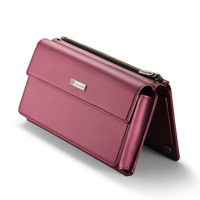 Caseme - CASEME Me20 Crossbody Phone Bag PU Läder Röd för 4-7.6 tum