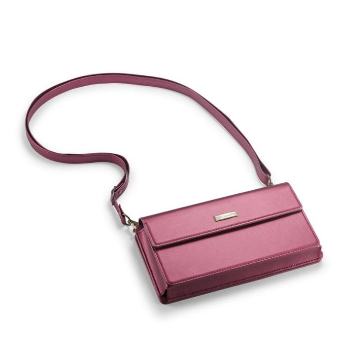 Caseme - CASEME Me20 Crossbody Phone Bag PU Läder Röd för 4-7.6 tum