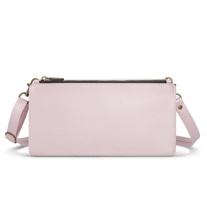 Caseme - CASEME Me20 Crossbody Phone Bag PU Läder Rosa för 4-7.6