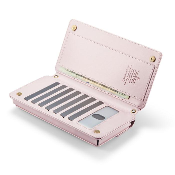 Caseme - CASEME Me20 Crossbody Phone Bag PU Läder Rosa för 4-7.6