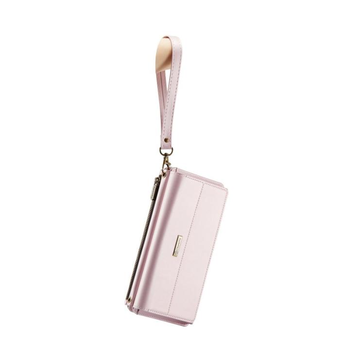 Caseme - CASEME Me20 Crossbody Phone Bag PU Läder Rosa för 4-7.6