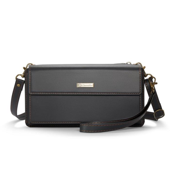 Caseme - CASEME Me20 Crossbody Phone Bag PU Läder Svart för Mobil