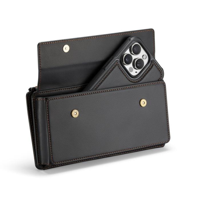 Caseme - CASEME Me20 Crossbody Phone Bag PU Läder Svart för Mobil