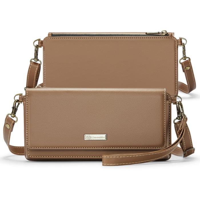 Caseme - CASEME Me30 Läderväska för Mobil 4.0-6.7 tum RFID Brun