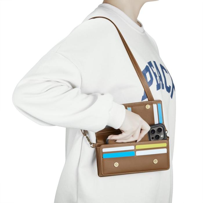 Caseme - CASEME Me30 Läderväska för Mobil 4.0-6.7 tum RFID Brun