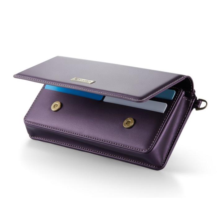 Caseme - CASEME Me30 Läderväska för Mobil 4.0-6.7 tum RFID Lila