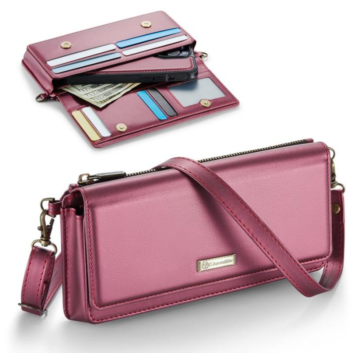 Caseme - CASEME Me30 Telefonläderväska RFID Blocker Röd 4.0-6.7 tum