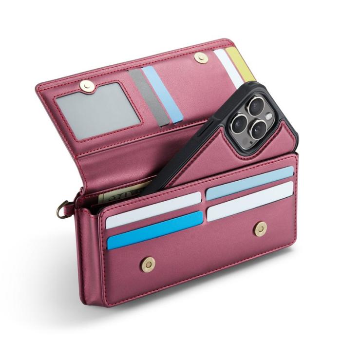 Caseme - CASEME Me30 Telefonläderväska RFID Blocker Röd 4.0-6.7 tum