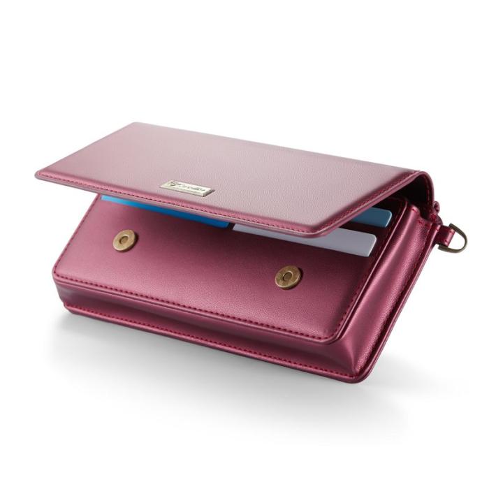 Caseme - CASEME Me30 Telefonläderväska RFID Blocker Röd 4.0-6.7 tum