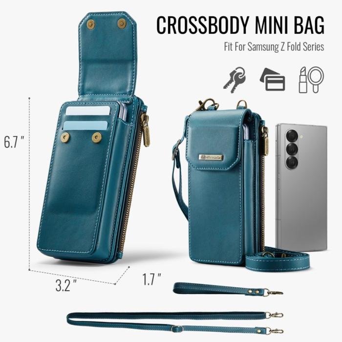 Caseme - CASEME ME40 Crossbody Bag för Samsung Galaxy Z Fold7 5G - Blå