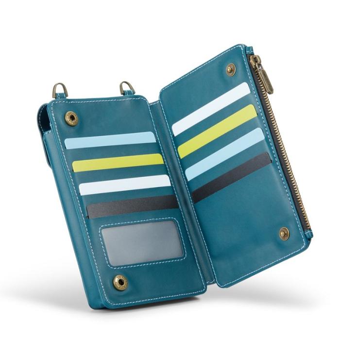 Caseme - CASEME Me40 Vertikal Telefonväska PU Läder RFID Grön