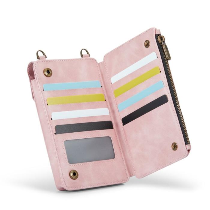 Caseme - CASEME Me40 Vertikal Telefonväska PU Läder RFID Skydd - Rosa