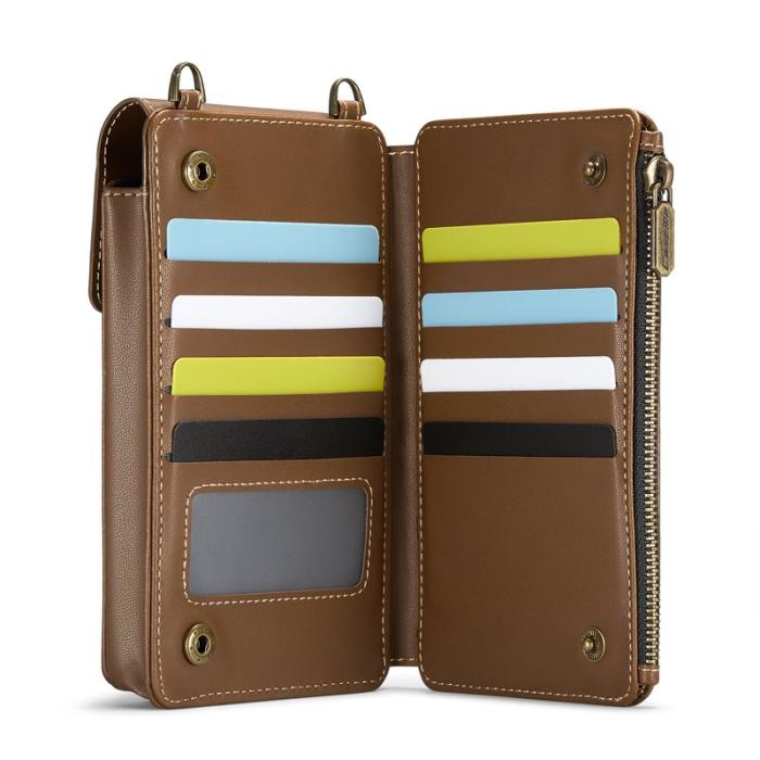 Caseme - CASEME ME50 PU Läder Crossbody Telefonväska RFID Brun