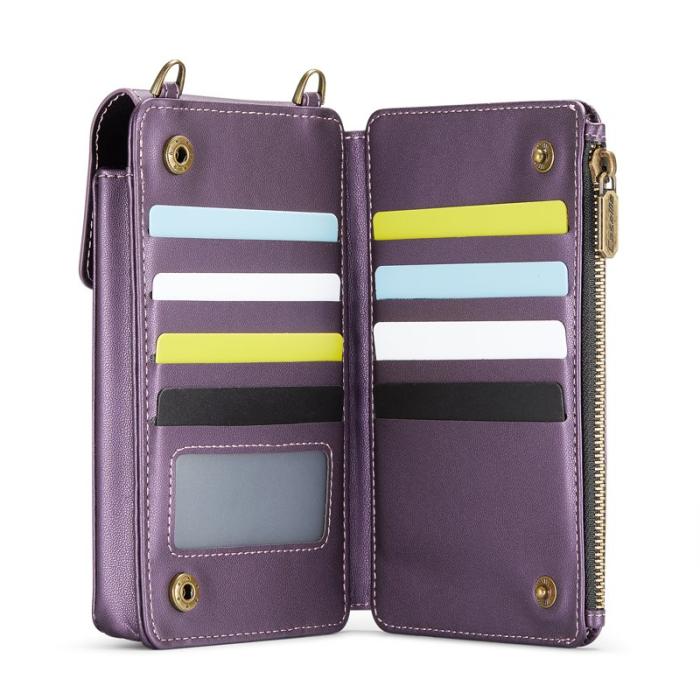 Caseme - CASEME ME50 PU Läder Crossbody Telefonväska RFID Lila
