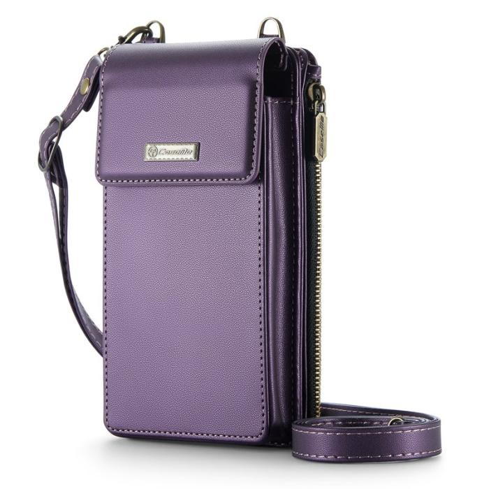 Caseme - CASEME ME50 PU Läder Crossbody Telefonväska RFID Lila