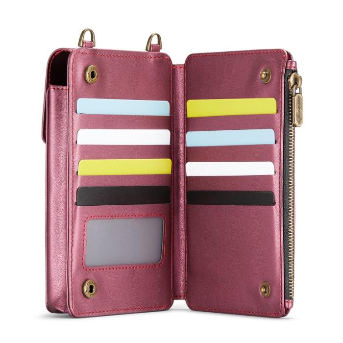 Caseme - CASEME ME50 PU Läder Crossbody Telefonväska RFID Röd