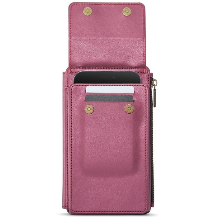 Caseme - CASEME ME50 PU Läder Crossbody Telefonväska RFID Röd