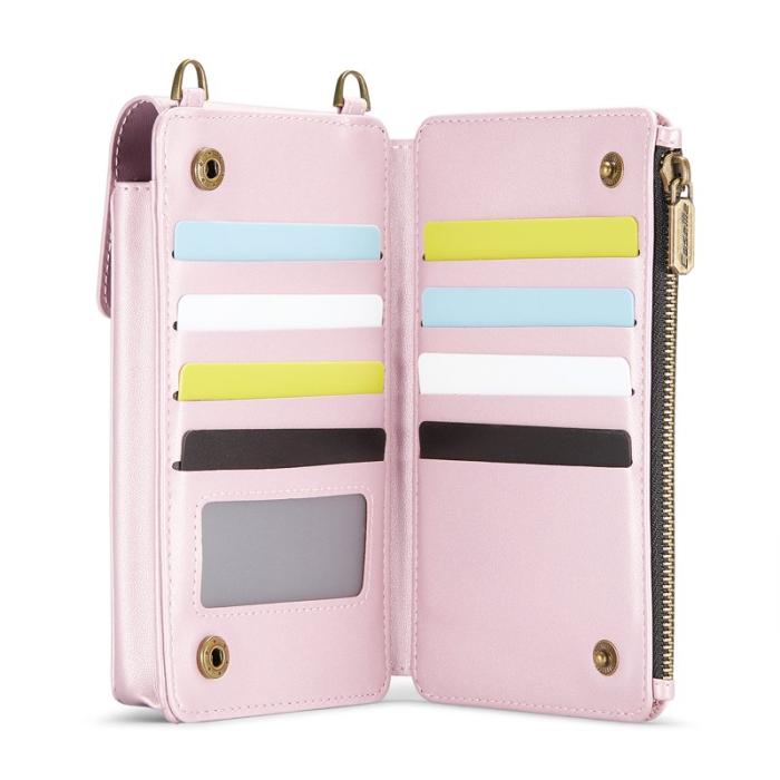 Caseme - CASEME ME50 PU Läder Crossbody Telefonväska RFID - Rosa