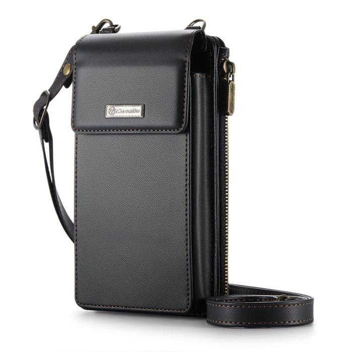 Caseme - CASEME ME50 PU Läder Crossbody Telefonväska RFID Svart