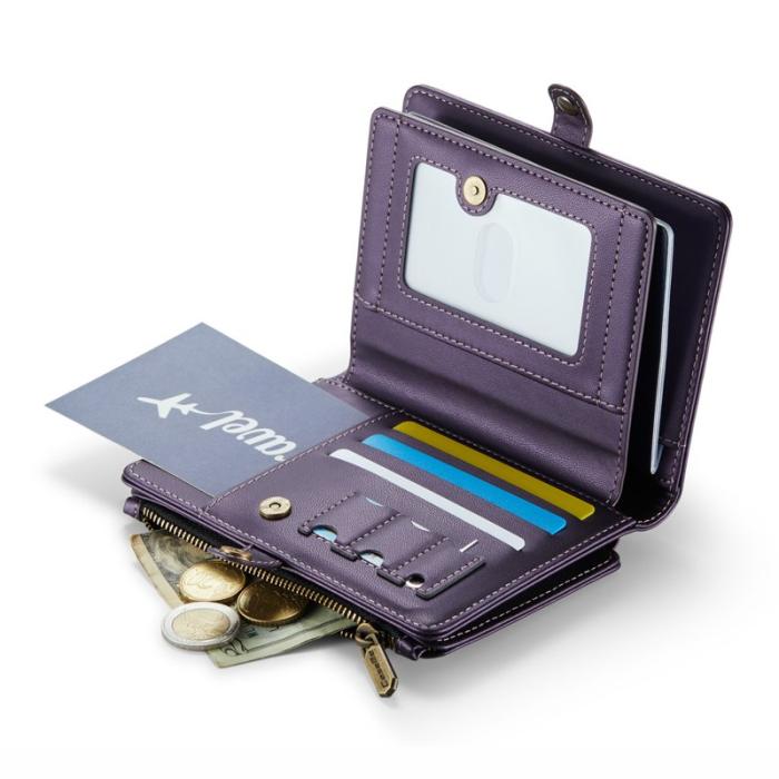 Caseme - CASEME Me60 Passerkort Plånbok RFID Läder Lila