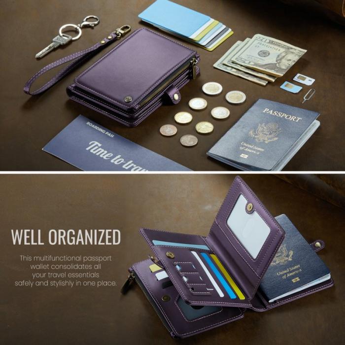 Caseme - CASEME Me60 Passerkort Plånbok RFID Läder Lila