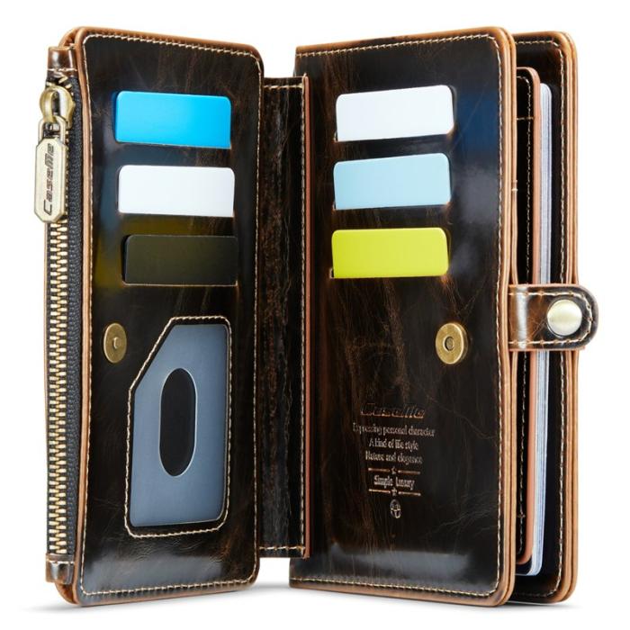 Caseme - CASEME Me60 Passerkort Plånbok RFID Skydd 11 Kort Brun