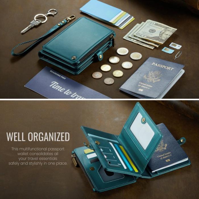 Caseme - CASEME Me60 Passerkort Plånbok RFID Skydd Blå