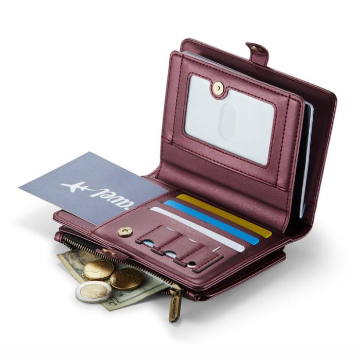 Caseme - CASEME Me60 Passerkortshållare i läder med RFID-skydd - Röd