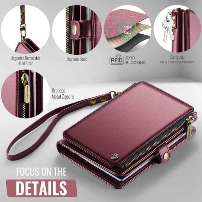 Caseme - CASEME Me60 Passerkortshållare i läder med RFID-skydd - Röd