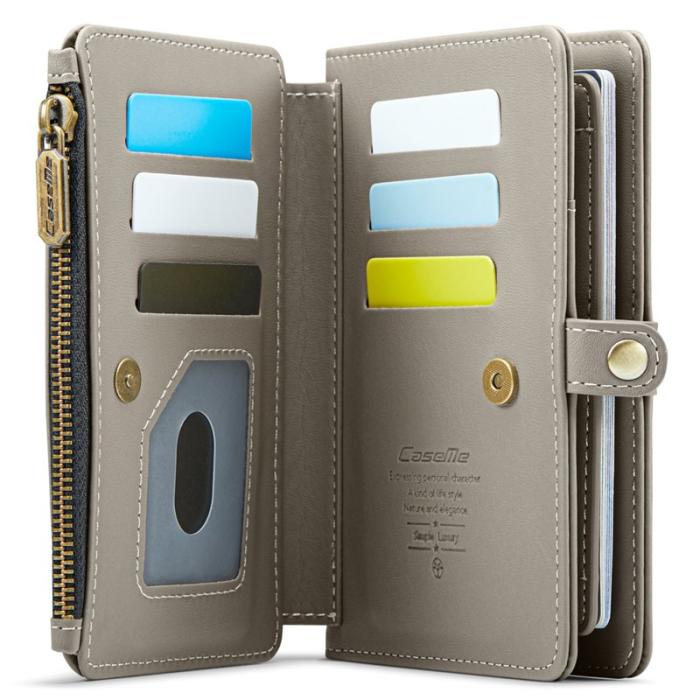 Caseme - CASEME Me60 Passfodral i läder med RFID-skydd - Grå