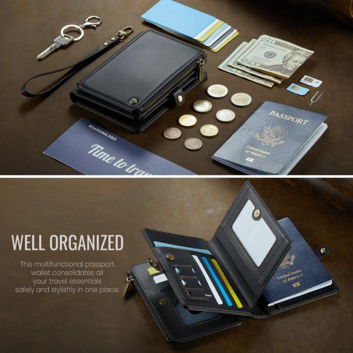 Caseme - CASEME Me60 Passfodral i Läder med RFID-skydd - Svart