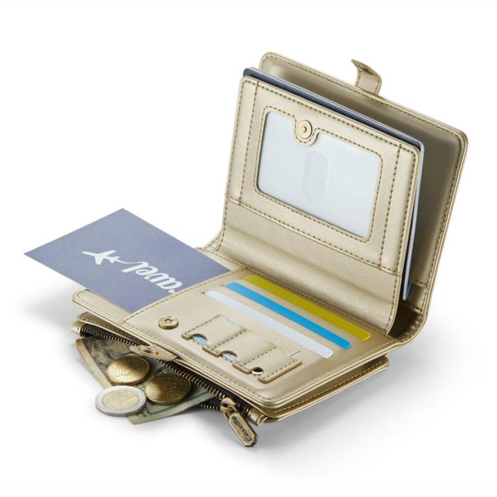 Caseme - CASEME Me60 RFID-blocker Passerkort Plånbok Resa Guld
