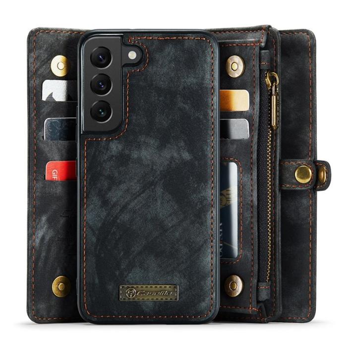 Caseme - CASEME Multi-function Wallet Skal för Samsung Galaxy S21 FE - Svart