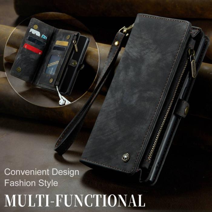 Caseme - CASEME Multi-function Wallet Skal för Samsung Galaxy S21 FE - Svart