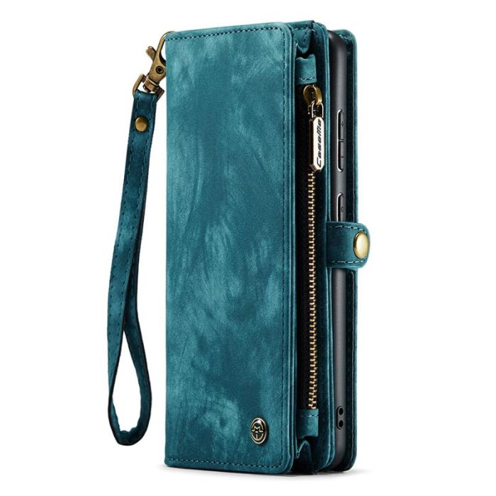 Caseme - CASEME Multi-function Wallet TPU + PU Leather Skal Blå för Samsung Galaxy A52