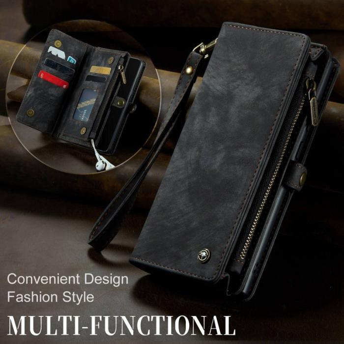 Caseme - CASEME Multi-function Wallet TPU + PU Leather Skal - Svart