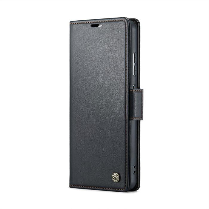 Caseme - CASEME Xiaomi 14T Läderfodral RFID Skydd 3 Kortfack Svart