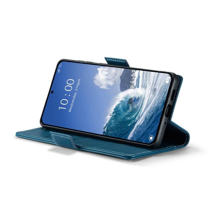 Caseme - CASEME Xiaomi 14T Pro Läderfodral RFID 3 Kort Blå