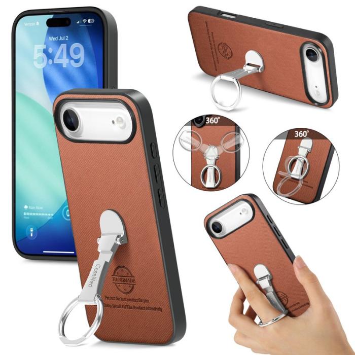 CASENEO - CASENEO BW-12 iPhone Air Fodral med Kickstand - Brun