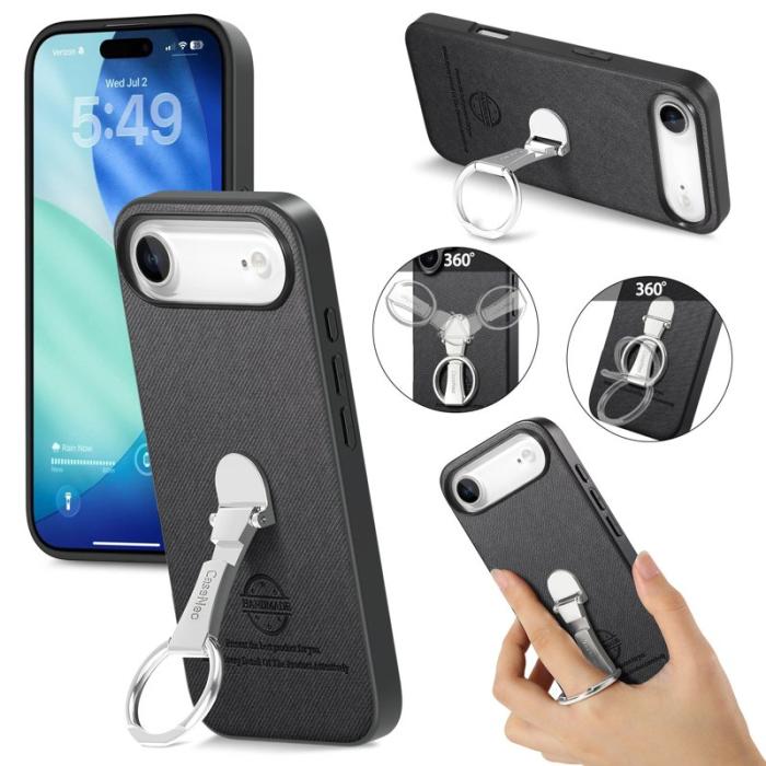 CASENEO - CASENEO BW-12 iPhone Air Fodral med Kickstand - Svart