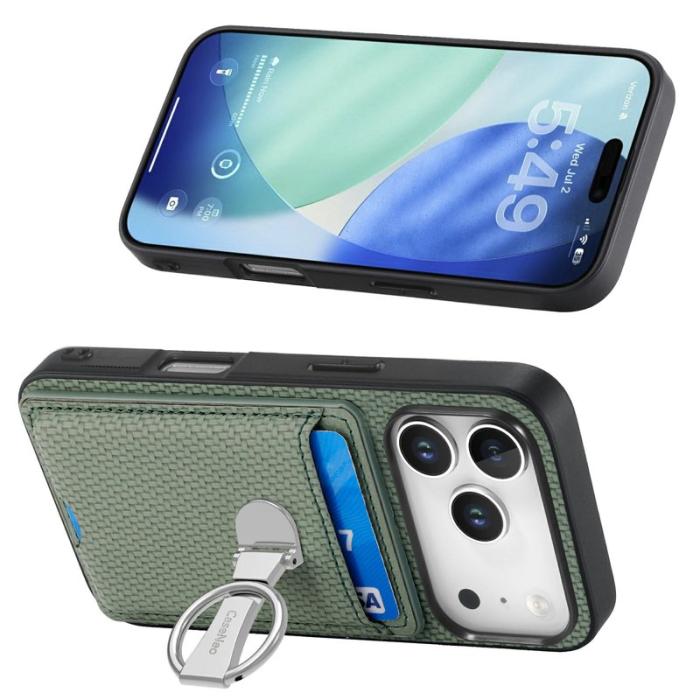 CASENEO - CASENEO C1-19 iPhone 17 Pro Max Skal Fällbart Ställ Grön